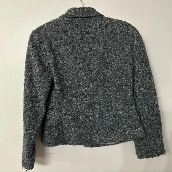 Ann Taylor Petites Women's Vintage Wool Blend Gray Jacket Size 8P GUC - Picture 7 of 7